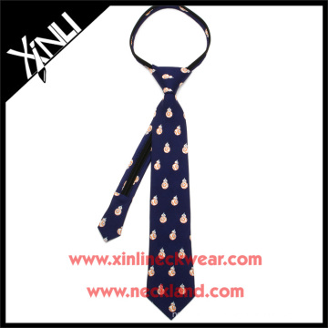 China Fábrica Por Atacado Perfeito Pescoço Nó BB8 School Student Zipper Tie